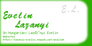 evelin lazanyi business card